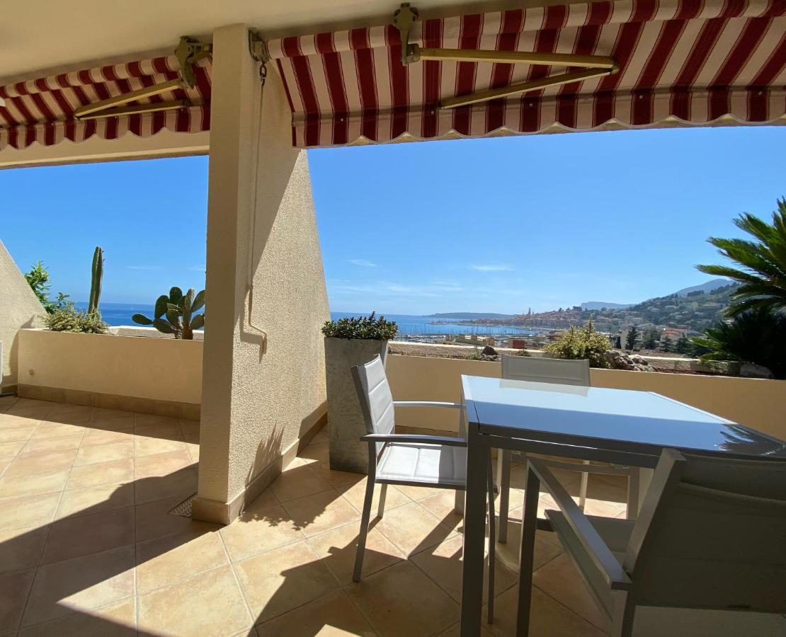 芒通Mansfield Vue Carte Postale Terrasse Piscine Calme Port A 200M A Pied公寓 外观 照片