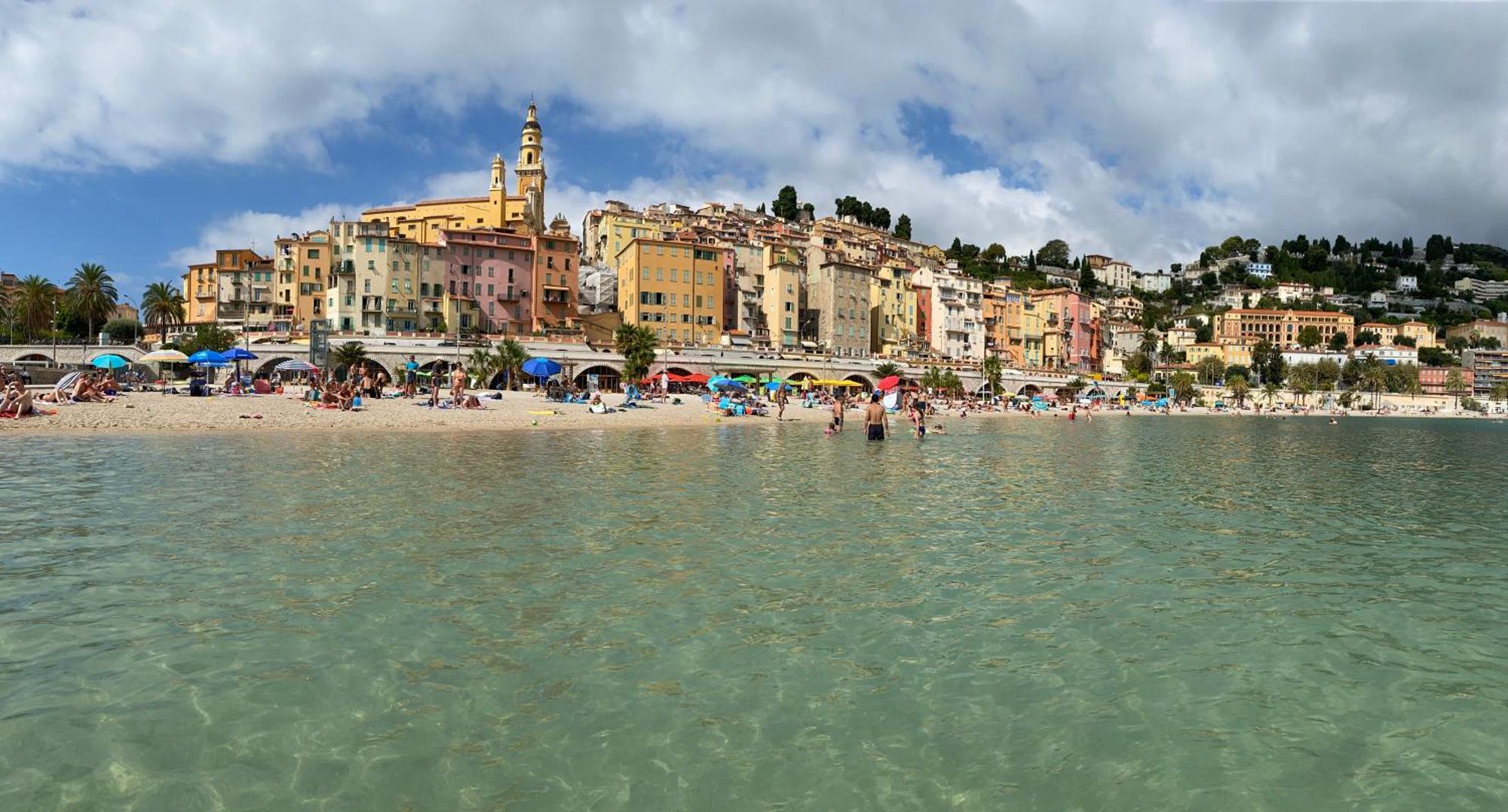芒通Mansfield Vue Carte Postale Terrasse Piscine Calme Port A 200M A Pied公寓 外观 照片